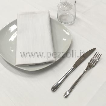 Tablecloth 100% cotton Fiammato  100x100 cm white 