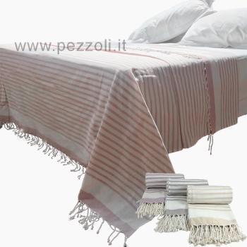 INDIA Copriletto Copritutto frangia cotone 100% 1 PIAZZA