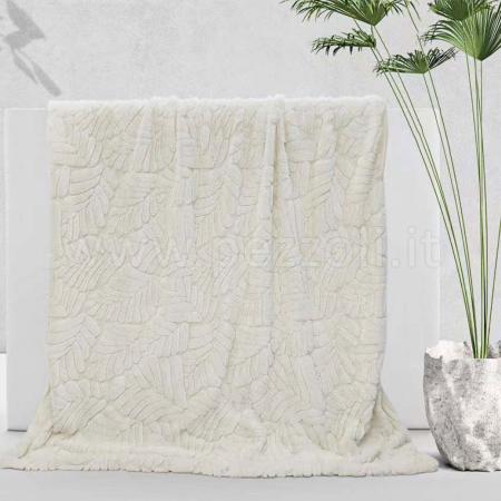 TAM plaid eco fur 130x160 NATURAL
