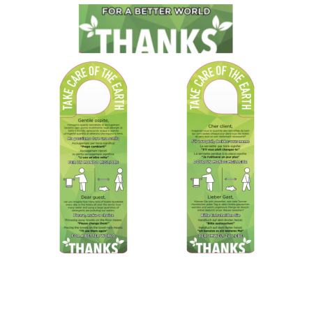 Card for Hotel Rooms "Please Change Towels" &#8364;0,30 pcs (box 100pcs)