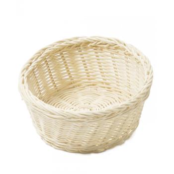 Round wood basket