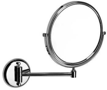 Specchio da bagno ingranditore in acciaio con braccio singolo