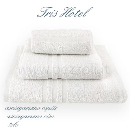 Z PLAIN Hotel Tris asciugamani OSPITE + VISO + TELO