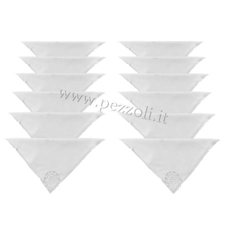 12 Lace Cotton Napkin 26x26cm (&euro;0.50x12)