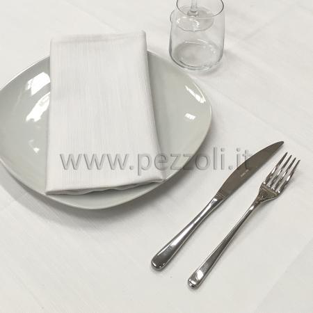 Tablecloth 100% cotton Fiammato 150x150 cm white
