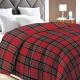 Quilted bedcover Tartan double